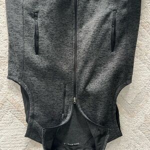 Charcoal Zip-Up Vest with Pockets